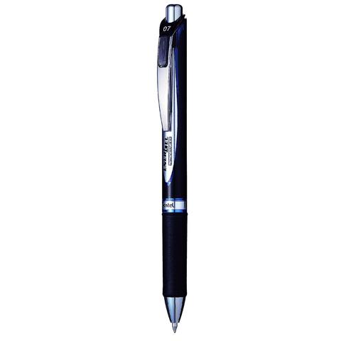 Pentel Energel Retractable Pen 0.7mm Tip Blue Pack of 12 Pieces