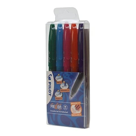 Pilot Frixion Erasable Roller Pens Multicolour 0.5mm 5 PCS