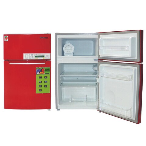 Nobel Double Door Refrigetrators Red Defrost Recessed Handle R600A Inside Condenser 111 Ltrs Gross Capacity, 86 Ltrs Net Capacity NR110SS (Basic Installation Included)
