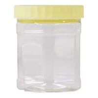 Sunpet Hexagonal Plastic Food Storage Jar Clear/Yellow 400ml