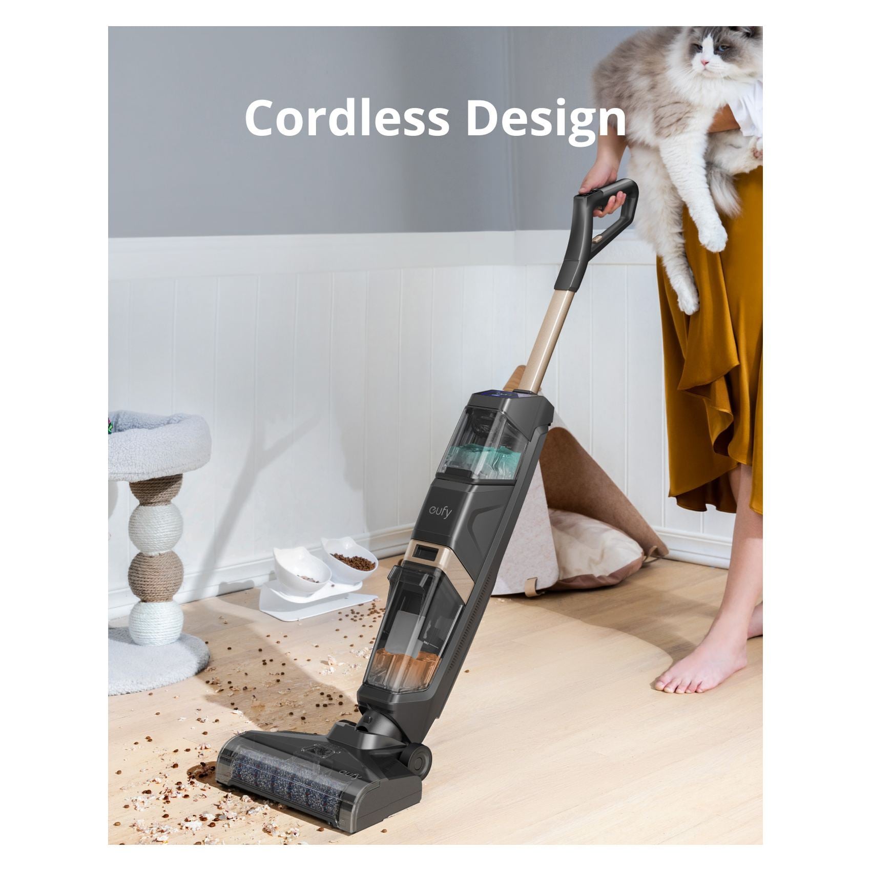 Eufy Clean WetVac WR21 Cordless Wet Dry Vacuum and Mop for Hardwood Floors and Carpet