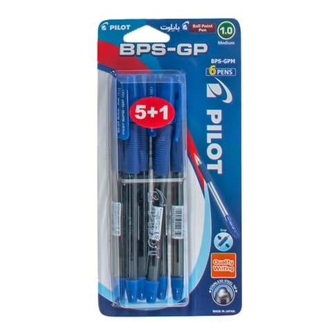 Pilot BPS-GP Ballpoint Pen Blue 1mm 6 PCS