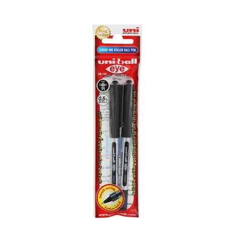 Uni-Ball Eye Micro Liquid Ink Roller Pen BK 0.5mm 2pcs black