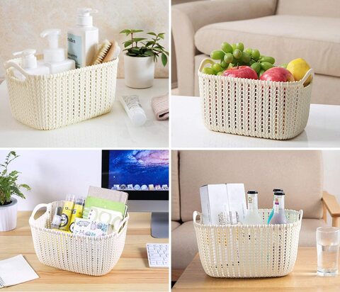 Aiwanto 4 Pcs Kitchen Storage Box Storage Basket Home Storage Box Bathroom Shelf Storage Box Storage Plastic Containers