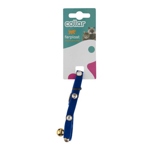 Ferplast Natural Cat Collar With Bell Blue