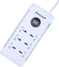 Honeywell Surge Protector/Spike Guard/Power Extension/Power Strip, Master Switch, 6 Universal Sockets, 36000AMP, 1.5 Mtr Cord, Device Secure Warranty, X3 Fireproof Mov Tech