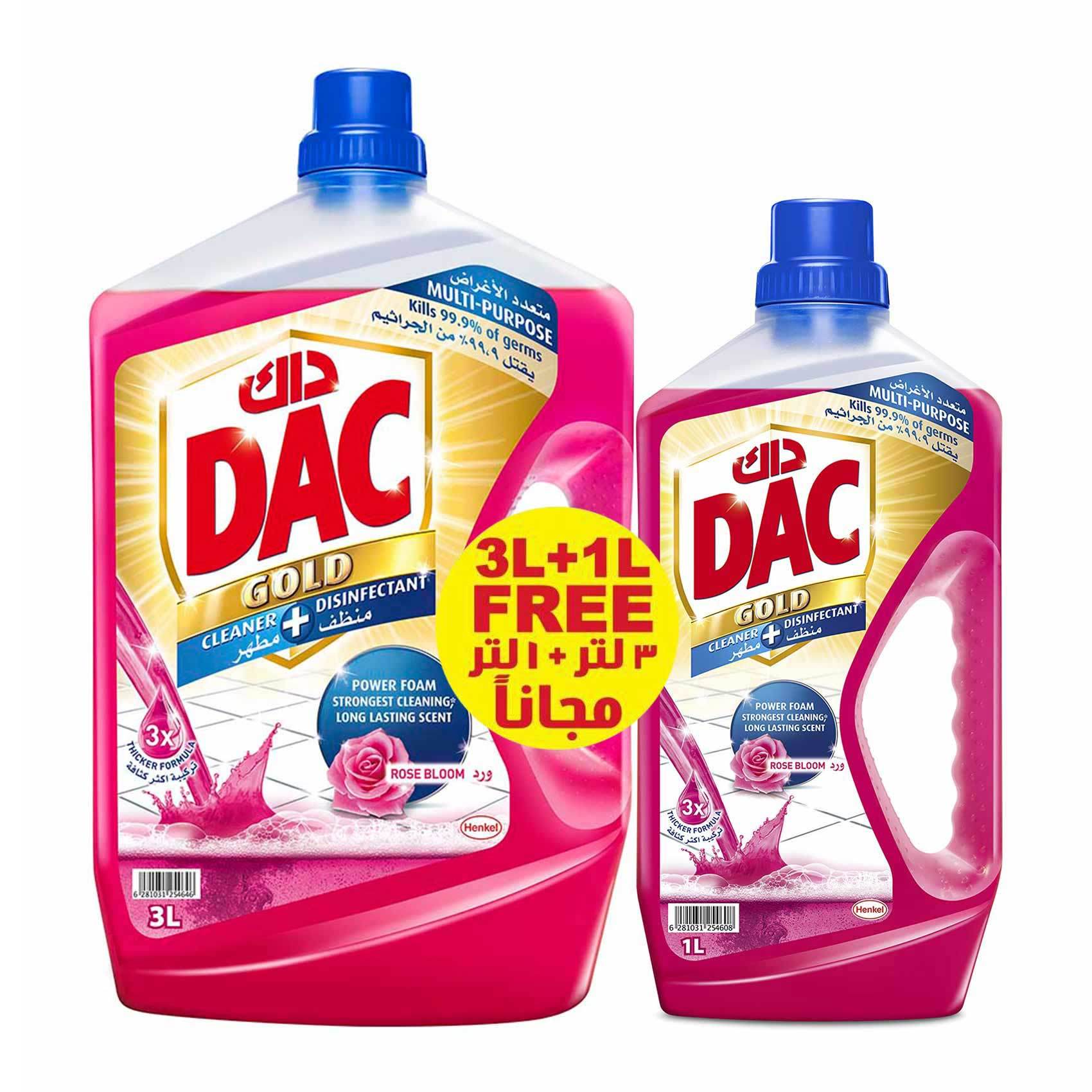 buy dac gold rose 3 l 1 l free online shop cleaning household on carrefour saudi arabia