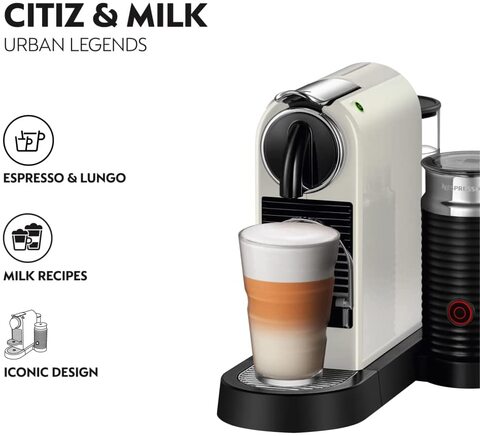 Buy Nespresso Citiz And Milk D123 Coffee Machine Online - Shop Electronics & Appliances on Carrefour UAE