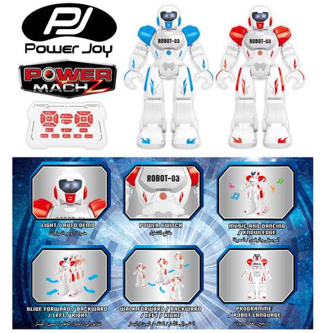 Power Joy Mars English-Arabic Battery Operated RC Robot White