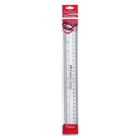 Faber-Castell Precise Plastic Scale Clear 12inch
