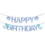 اشتري Mermaid Themed Happy Birthday Banner في الامارات