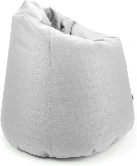 Luxe Decora Fabric Bean Bag With Filling (XL, White)