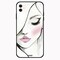 Theodor Apple iPhone 12 6.1 inch Case Girl Eyes Close Flexible Silicone