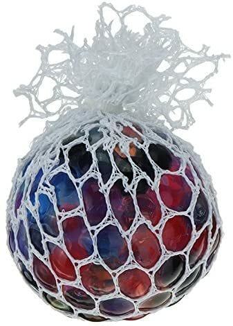 Generic Squishy Multicolor Mesh Stress Reliever Ball Squeeze Stressball Party Bag Fun Gift