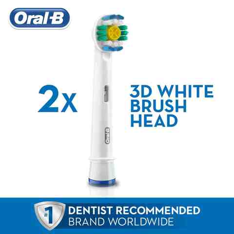 Oral-B EB 18 2 3D White Replacement Brush Head White 2 count