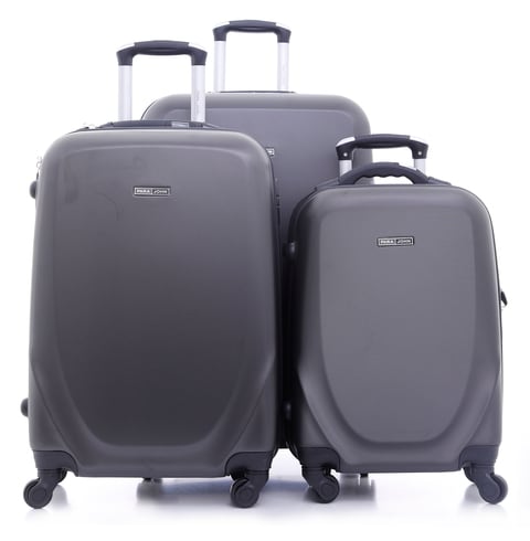 Para John Pcs Travel Lugagge Suitcase Set Of 3, Dark Grey (20