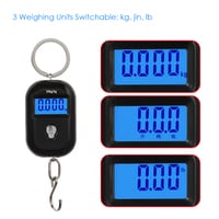 Decdeal - Mini Luggage Scale Portable Electronic Scale Digital Fish Scale with Zero Tracking Function 25kg Double-range Scale Digital Hanging Scale
