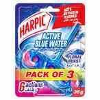 Buy Harpic Blue Power 6 Floral Burst Toilet Block Blue 117g Pack of 3 in UAE
