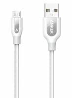 Buy Anker PowerLine Premium Micro USB Charging Cable 3-feet White in Saudi Arabia