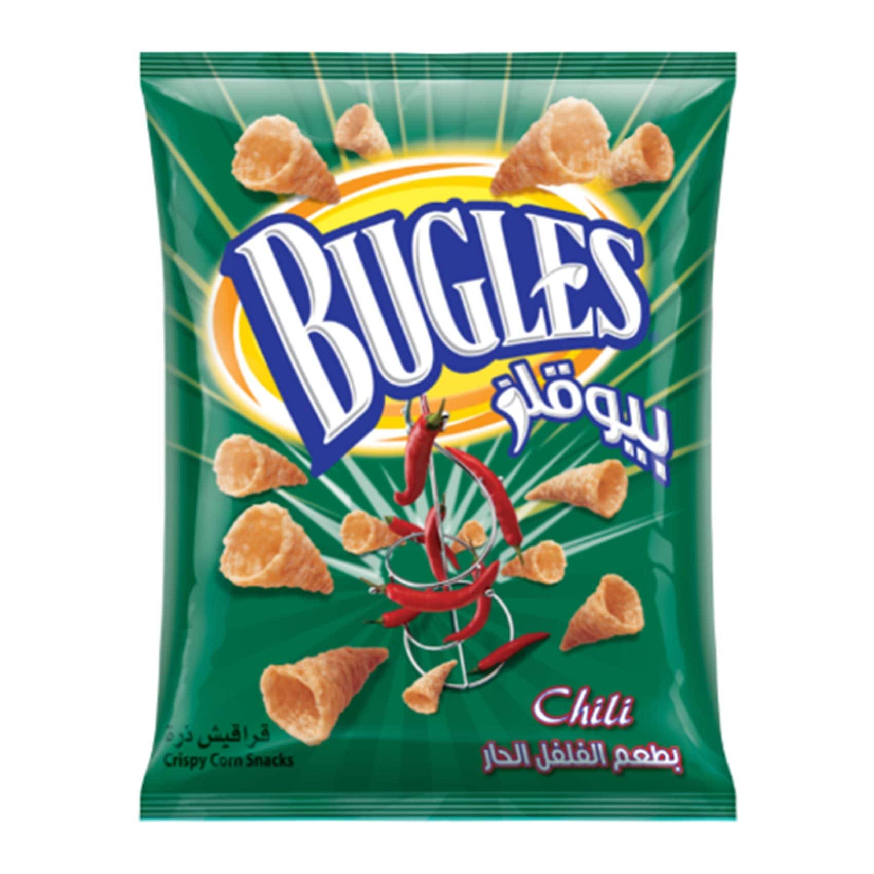 Buy Bugles Corn Snack Chilli Flavor 125 g Online Shop Food Cupboard