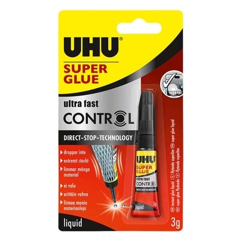 UHU Super Glue Ultra Fast Control Multicolour 3g