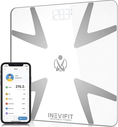 INEVIFIT Body Fat Scale, Highly Accurate Digital Bathroom White