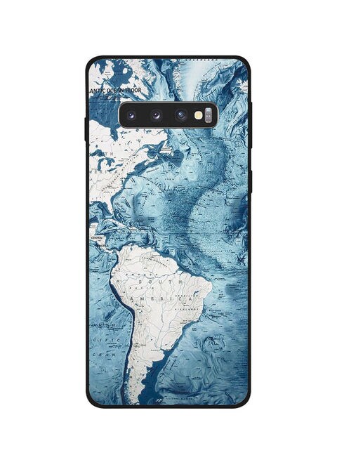 Theodor - Protective Case Cover For Samsung Galaxy S10 Blue Map