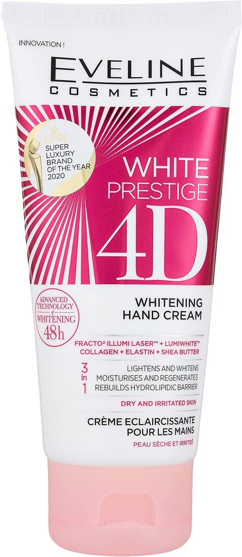 Eveline Cosmetics White Prestige 4D Whitening Hand Cream, 100 ml