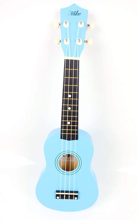 Mike Music HM-21BU Soprano Ukulele Bundle with Bag,Strap, Capo,Extra Strings ,Picks(21 inch, light blue)