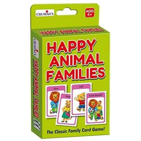 Creatives Happy Animal Families Flash Card Game Multicolour
