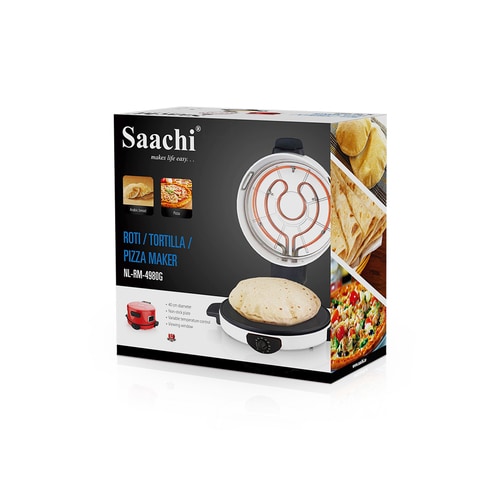 Saachi Roti/Tortilla/Pizza Bread Maker NL-RM-4980G-WH With A Viewing Window