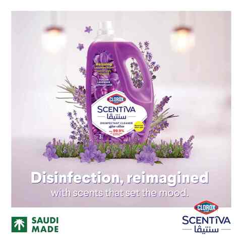 Clorox Scentiva Disinfectant Floor Cleaner Tuscan Lavender 3L