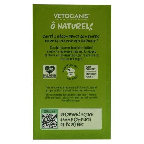 Vetocanis O Naturel Dental Bites For Cat With Algae 24 Tablets