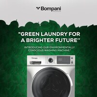Bompani 8kg Front Load Washer, Electromagnetic Lock, BLCD Inverter Motor, LED Display, Stainless Steel Drum, 1400 RPM Spin Speed, 16 Programs, Compact Design, 1-Year Warranty, BO3003BI2878SS, Silver