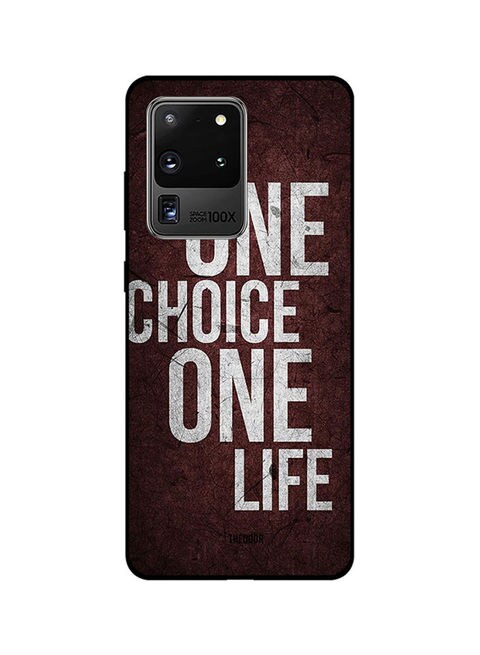 Theodor - Protective Case Cover For Samsung Galaxy S20 Ultra Brown/White/Black