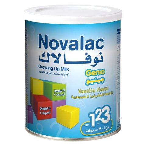 Buy Novalac Genio 123 Growing Up Formula 1-3 Years 400g in UAE