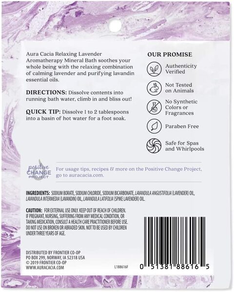 Buy Aura Cacia Bath Mineral Lavendar Relaxing Online - Shop Beauty 