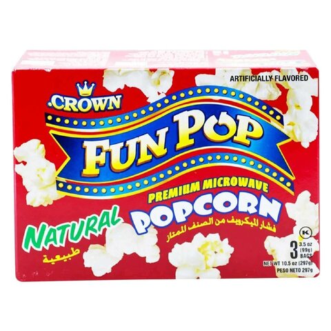 Crown Fun Pop Natural Popcorn 297g price in Kuwait | Carrefour Kuwait ...