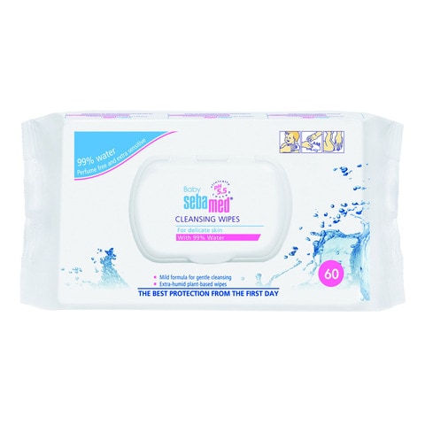 Sebamed 99% Water Baby Cleansing 60 Wipes White