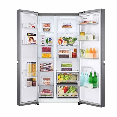 LG Side By Side Fridge GR-B267JQYL 688 Litre Dark Graphite Steel (Plus Extra Supplier&#39;s Delivery Charge Outside Doha)