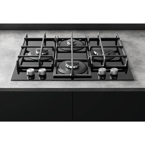 Ariston 4 Burner Built-in Gas Hob AGS61S/BK Black 596x510x51mm