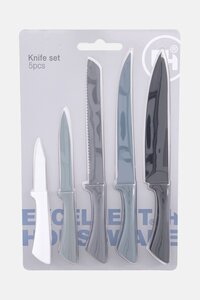 Muy Mucho 5 Pieces Knife Set, Silver