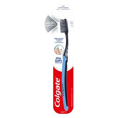 Colgate Slim Soft Black Charcoal Toothbrush 1 Pcs