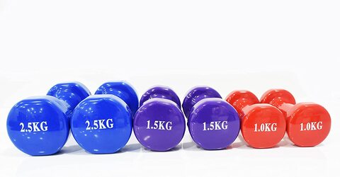 Buy York Adult Exercise Dumbbell Multi Color York Dumbbells 10Kg