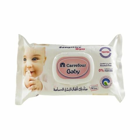 Buy Carrefour Baby Sensitive 80 Wipes Online Shop Baby Products