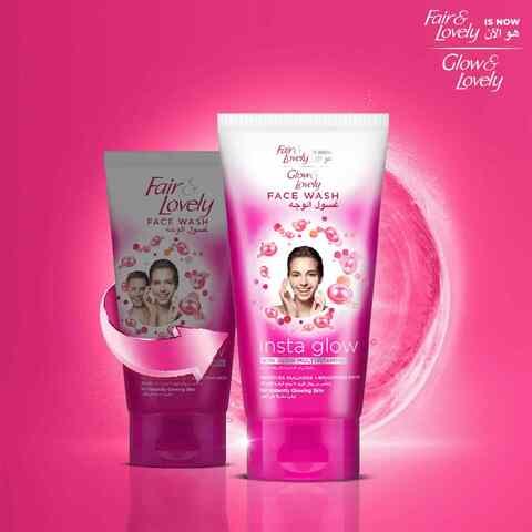 Fair &amp; Lovely Face Wash With Glow Multivitamins Instaglow To Remove Dullness &amp; Brighten The Skin 150ml