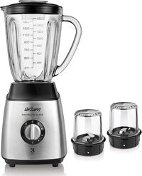 Arzum Ar1056 Maxiblend Glass Jug Blender, 600 W 1600 ml Capacity Glass Jar, 5 Stage Speed Control Pulse Function, Stainless Steel Blades Non-Slip Base