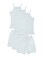 3 - Pieces Camisole And Short Underwear Girls Set Perforated Cotton 100% White ( 11-12 Years )
