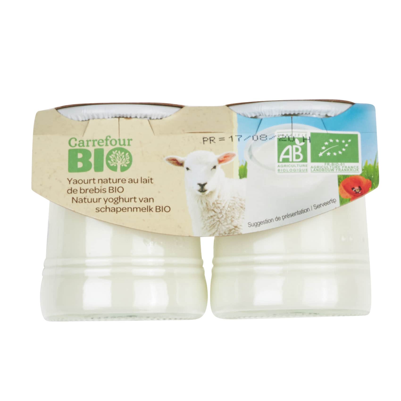 Buy Carrefour Bio Yogurt Goat Plain 125gx2 Online Shop Fresh Food On Carrefour Uae