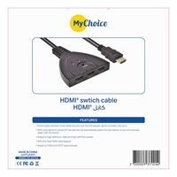 Mychoice 3-In-1 HDMI Switch Cable Black 0.5m